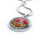AG2508048 My Mind Still Talks To You Red Cardinals Flower Luxury Necklace with Back Engraving