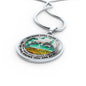 AG2508066 My Mind Still Talks To You Hummingbirds Flower Luxury Necklace with Back Engraving