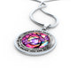 AG2108016 My Mind Still Talks To You Purple Butterflies Tie Dye Tree Of Life Luxury Necklace with Back Engraving