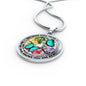 AG2608006 My Mind Still Talks To You Turquoise Butterflies Flower Luxury Necklace with Back Engraving