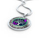 JL2307029 My Mind Purple Butterflies New Family Tree Of Life And Galaxy Luxury Necklace with Back Engraving