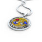 B0706066 My Mind Still Talks To You Blue Butterflies And Tree Of Life Sun And Moon Luxury Necklace with Back Engraving