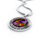 AG2608033 My Mind Still Talks To You Purple Butterflies Flower Luxury Necklace with Back Engraving
