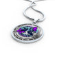 JL2207016 My Mind Purple Butterflies And Metal Tree Of Life With Galaxy Luxury Necklace with Back Engraving