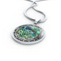 AG2208080 My Mind Still Talks To You Hummingbirds Flower Luxury Necklace with Back Engraving