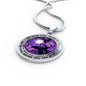 AG2208015 My Mind Still Talks To You Purple Butterflies Tree Of Life Meditation Luxury Necklace with Back Engraving
