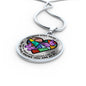 SP0109025 My Mind Still Talks To You Purple Butterflies Broken Heart Luxury Necklace with Back Engraving