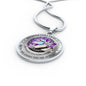 My Mind Still Talks To You Purple Butterflies Moon Tree Of Life SP2209007 Luxury Necklace with Back Engraving