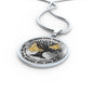 B0706022 My Mind Still Talks To You Blue Butterflies Luxury Necklace with Back Engraving