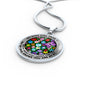 AG2808013 My Mind Still Talks To You Purple Butterflies Flower Luxury Necklace with Back Engraving