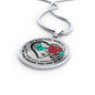 B0708076 My Mind Still Talks To You Green Butterflies Rose And Black Heart Shape Luxury Necklace with Back Engraving