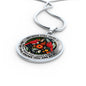 AG2608048 My Mind Still Talks To You Red Cardinals Flower Luxury Necklace with Back Engraving