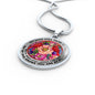 AG2408046 My Mind Still Talks To You Red Cardinals Flower Luxury Necklace with Back Engraving