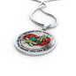 SP0109047 My Mind Still Talks To You Dragonflies Broken Heart And Rose Luxury Necklace with Back Engraving
