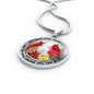 AG2208057 My Mind Still Talks To You Red Cardinals Flower Luxury Necklace with Back Engraving