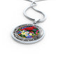 AG2808024 My Mind Still Talks To You Red Cardinals Flower Luxury Necklace with Back Engraving