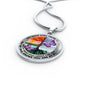 AG2008032 My Mind Still Talks To You Purple Butterflies Four Seasons Tree Of Life Luxury Necklace with Back Engraving