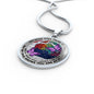 AG2008035 My Mind Still Talks To You Purple Butterflies Tree Of Life Luxury Necklace with Back Engraving