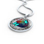AG2008009 My Mind Still Talks To You Turquoise Butterflies Tree Of Life Luxury Necklace with Back Engraving