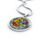 AG2908022 My Mind Still Talks To You Purple Butterflies Flower Luxury Necklace with Back Engraving