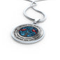 VT0032 My Mind Still Talks To You Cardinal Bird Tree Of Life Blue Background Luxury Necklace with Back Engraving