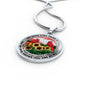 AG2508049 My Mind Still Talks To You Red Cardinals Flower Luxury Necklace with Back Engraving