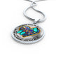 SP0509005 My Mind Still Talks To You Turquoise Butterflies Broken Heart Luxury Necklace with Back Engraving
