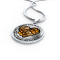 SP0109027 My Mind Still Talks To You Orange Monarch Butterflies Broken Heart Luxury Necklace with Back Engraving