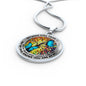 AG2108032 My Mind Still Talks To You Blue Butterflies Tree Of Life Luxury Necklace with Back Engraving