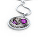 SP0109018 My Mind Still Talks To You Purple Butterflies Broken Heart Luxury Necklace with Back Engraving