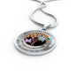 My Mind Still Talks To You Turquoise And Purple Butterflies Wood Tree Of Life SP1909027 Luxury Necklace with Back Engraving