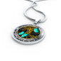 AG2008004 My Mind Still Talks To You Turquoise Butterflies Gold Tree Of Life Luxury Necklace with Back Engraving