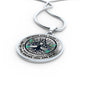 AG0608127 My Mind Still Talks To You Hummingbirds Black Celtic Knot Tree Of Life And Galaxy Luxury Necklace with Back Engraving