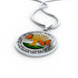 B0706031 My Mind Still Talks To You Orange Butterflies Tree Of Life And Land Color Luxury Necklace with Back Engraving