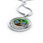 My Mind Still Talks To You Turquoise Butterflies Celtic Tree Of Life And Moon SP1909037 Luxury Necklace with Back Engraving