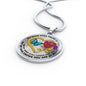 B0708064 My Mind Still Talks To You Turquoise And Purple Butterflies Rose And Golden Heart Shape Luxury Necklace with Back Engraving