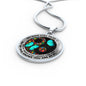 AG2408009 My Mind Still Talks To You Turquoise Butterflies Yin Yang Flower Luxury Necklace with Back Engraving