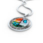 AG2008033 My Mind Still Talks To You Blue Butterflies Four Seasons Tree Of Life Luxury Necklace with Back Engraving