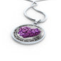SP0109011 My Mind Still Talks To You Purple Butterflies Broken Heart Of Rocks Luxury Necklace with Back Engraving