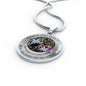 My Mind Still Talks To You Purple And Turquoise Butterflies Titan Tree Of Life SP1909012 Luxury Necklace with Back Engraving