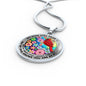 AG2408053 My Mind Still Talks To You Red Cardinals Flower Luxury Necklace with Back Engraving