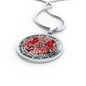 AG2608042 My Mind Still Talks To You Red Cardinals Flower Luxury Necklace with Back Engraving