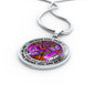 AG2208033 My Mind Still Talks To You Purple Butterflies Tree Of Life Luxury Necklace with Back Engraving
