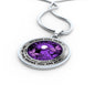 AG2208018 My Mind Still Talks To You Purple Butterflies Tree Of Life Meditation Luxury Necklace with Back Engraving