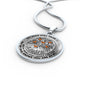 B0706037 My Mind Still Talks To You Six Orange Butterflies And Metal Tree Of Life Luxury Necklace with Back Engraving
