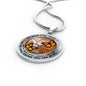 AG1308027 My Mind Still Talks To You Orange Monarch Butterflies Tree Of Life Luxury Necklace with Back Engraving