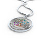 My Mind Still Talks To You Purple And Turquoise Butterflies Tree Of Life Craft SP1909047 Luxury Necklace with Back Engraving