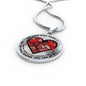 SP0109039 My Mind Still Talks To You Red Cardinals Broken Heart Luxury Necklace with Back Engraving