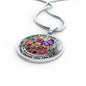 AG2208042 My Mind Still Talks To You Purple Butterflies Flower Luxury Necklace with Back Engraving