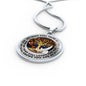 TM0107 My Mind Still Talks To You Dove with Orange Butterflies Tree Of Life Luxury Necklace with Back Engraving